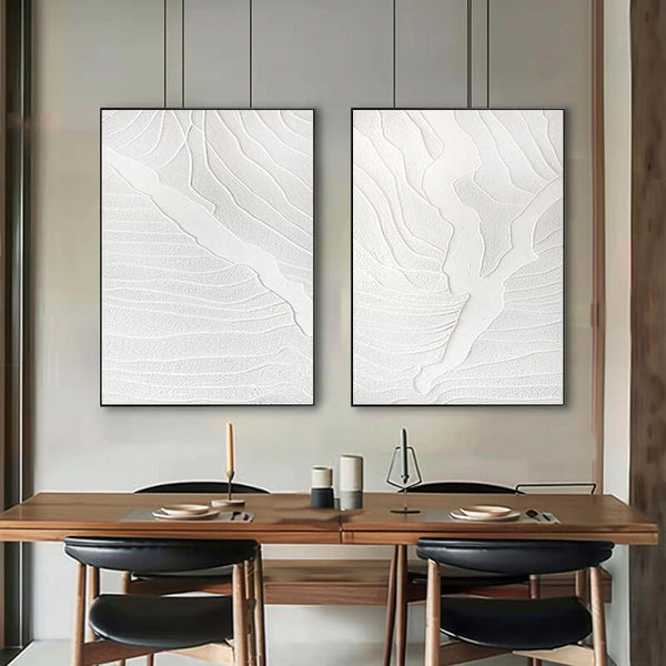 Minimalist Textured Wall Art Set of 2 - Divide - Hues Art Lab