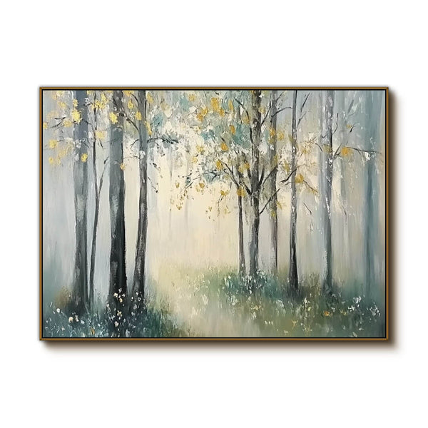 Misty Forest Wall Art - Tranquil Canvas Painting for Home Decor - Dream Forest I - Hues Art Lab