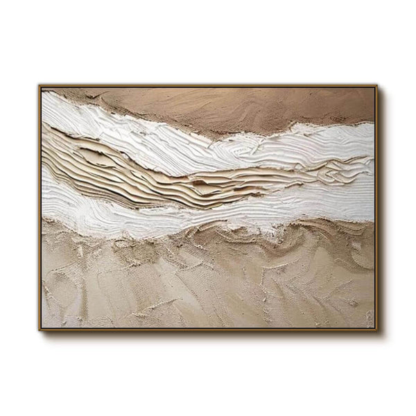 Brown Textured Abstract Wall Art Painting - Earthen Reverie I - Hues Art Lab