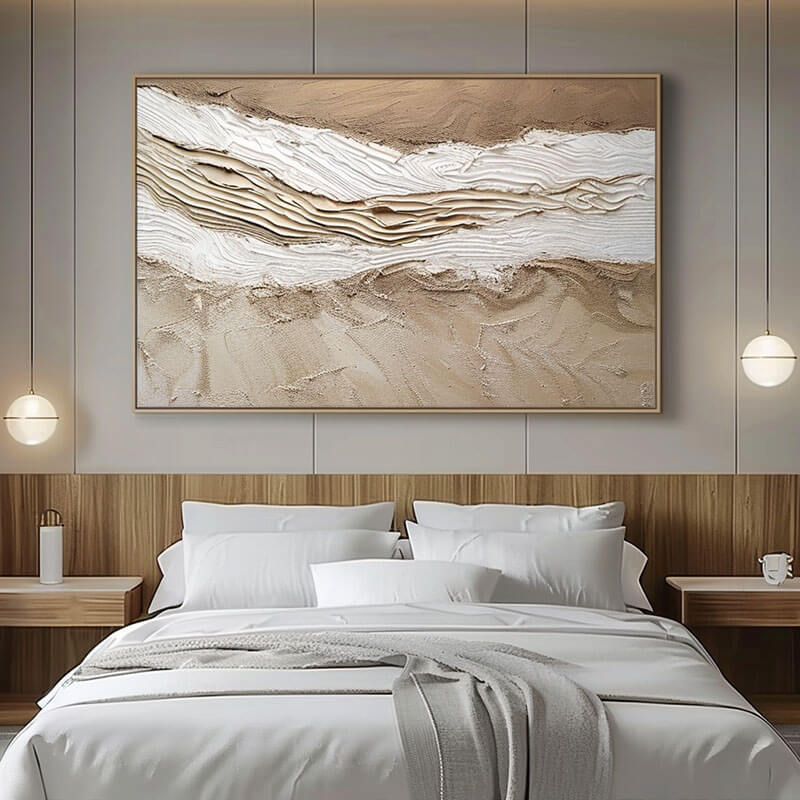 Brown Textured Abstract Wall Art Painting - Earthen Reverie I - Hues Art Lab