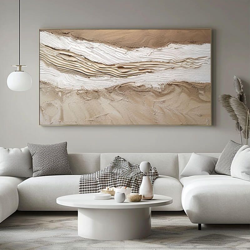 Brown Textured Abstract Wall Art Painting - Earthen Reverie I - Hues Art Lab