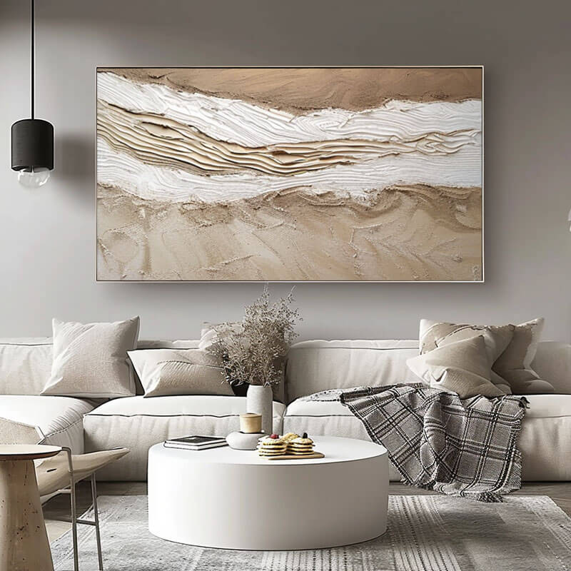 Brown Textured Abstract Wall Art Painting - Earthen Reverie I - Hues Art Lab