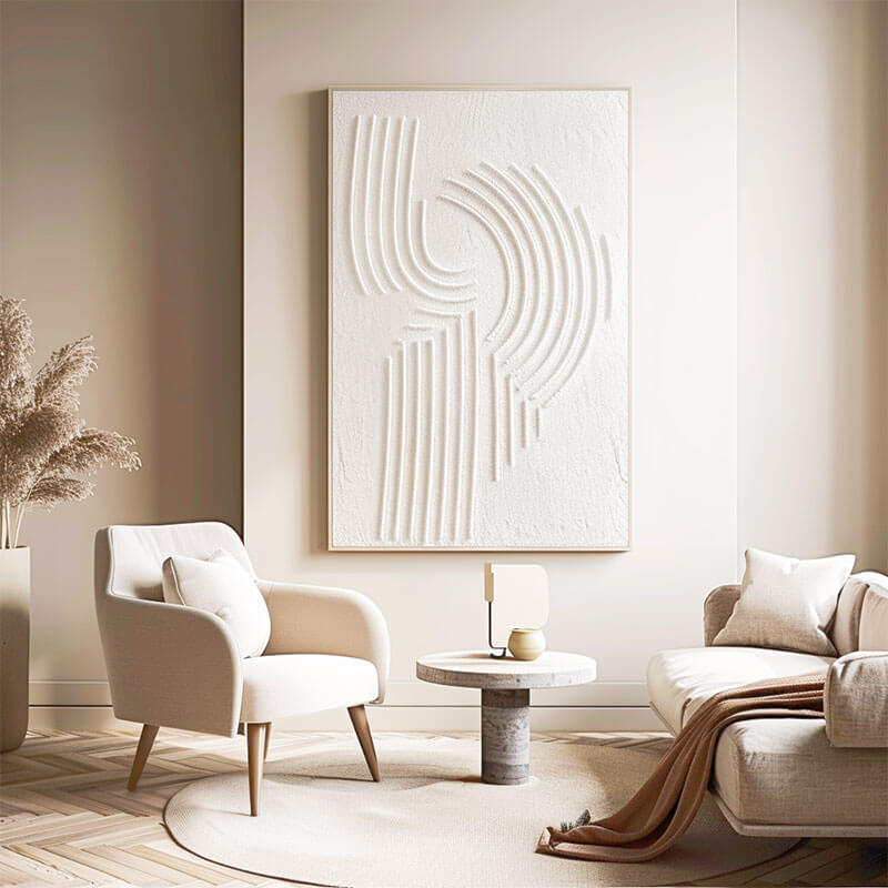 Echoes - Textured Minimalist Wall Art Painting - Hues Art Lab