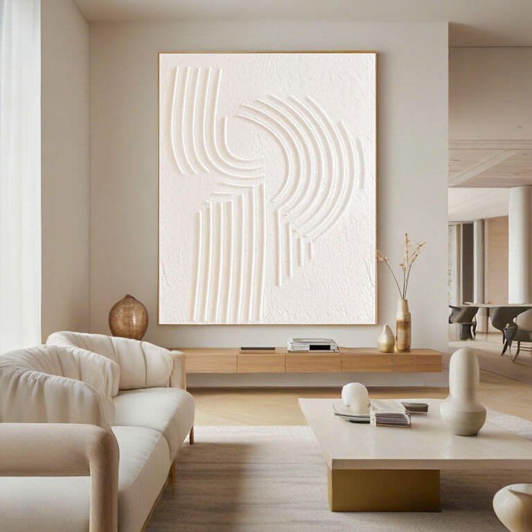 Echoes - Texture Minimalist Wall Art Painting - Hues Art Lab