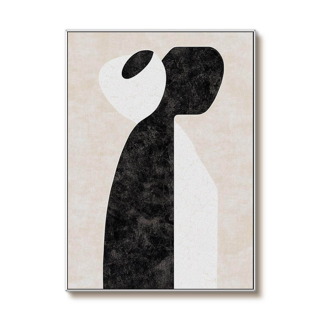 Abstract Figure Wall Art Painting - Embrace - Hues Art Lab