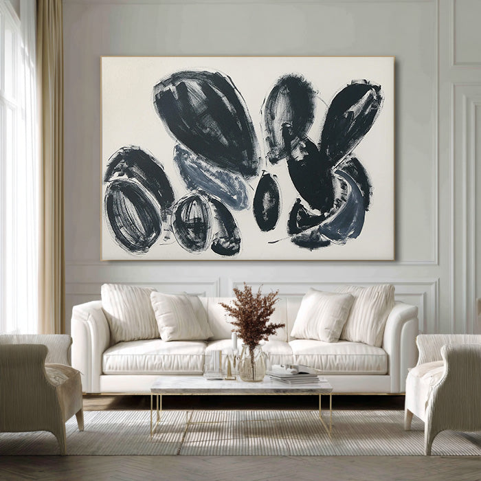 Engraving of Time framed ink abstract canvas print in a modern room