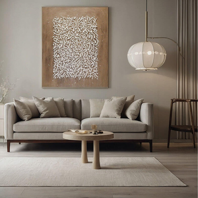 Entropy - Huge Textured Wabi-Sabi Wall Art Painting - Hues Art Lab