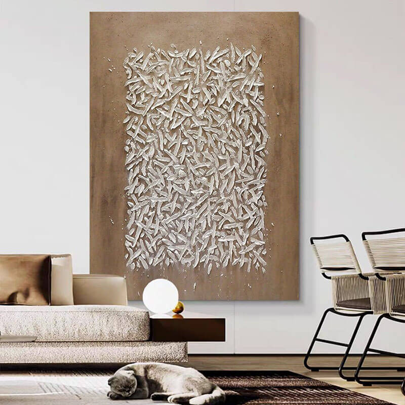 Entropy - Huge Textured Wabi-Sabi Wall Art Painting - Hues Art Lab