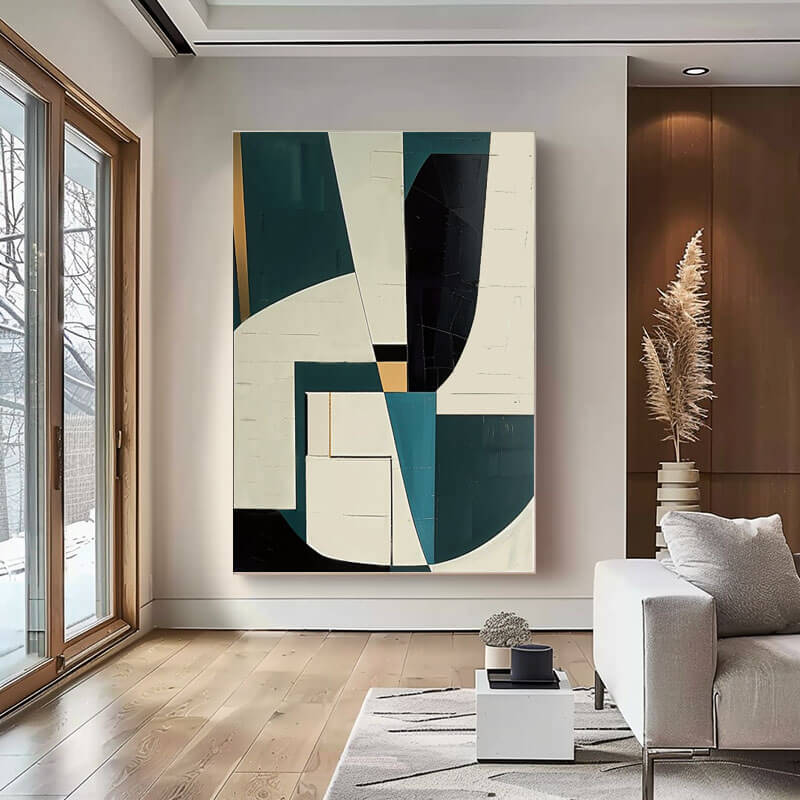 Large Abstract Canvas Art - Eternal Geometry - Hues Art Lab