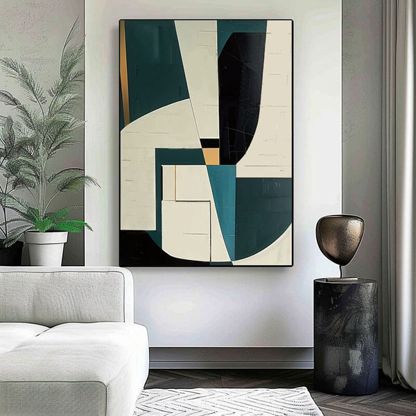 Large Abstract Canvas Art - Eternal Geometry - Hues Art Lab