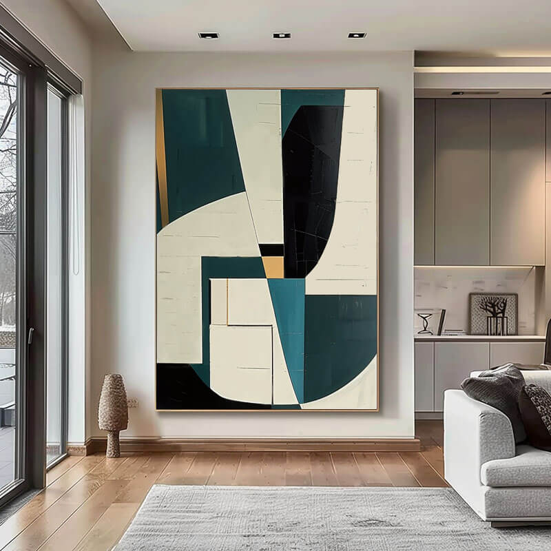 Large Abstract Canvas Art - Eternal Geometry - Hues Art Lab