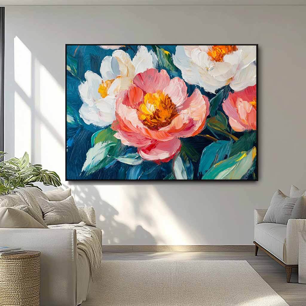 Colorful Flowers Abstract Art - Eternal Love I - Hues Art Lab