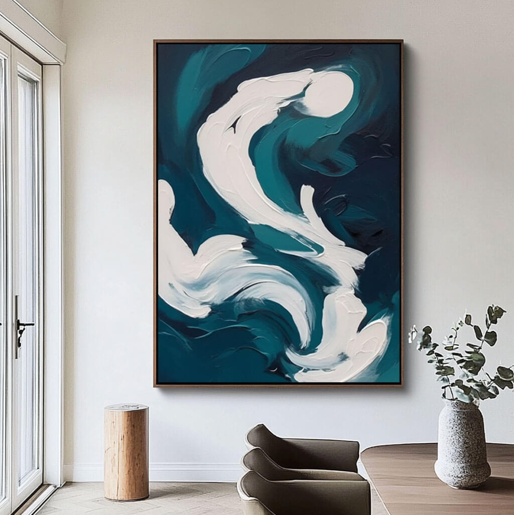 Abstract Canvas Wall Art - Ethereal Convergence - Hues Art Lab