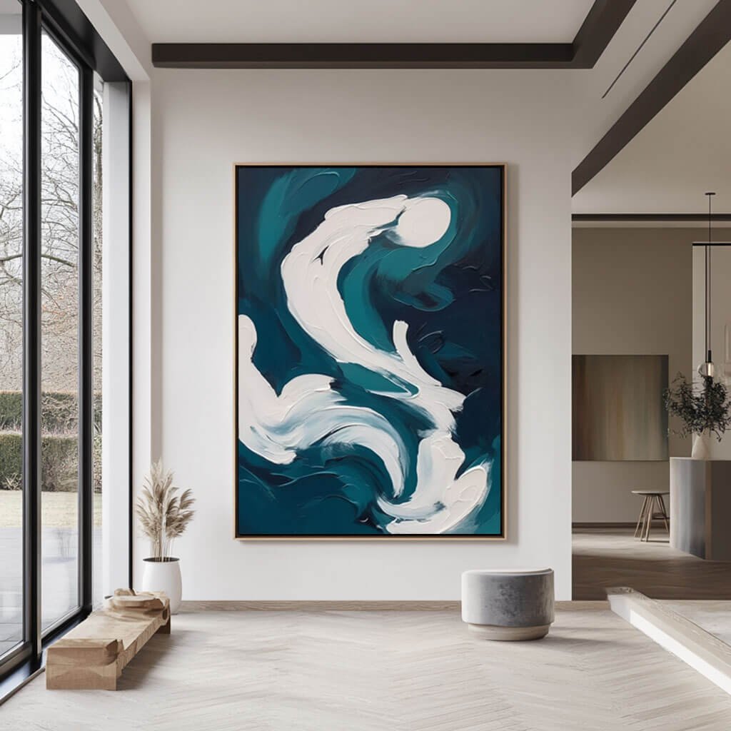 Abstract Canvas Wall Art - Ethereal Convergence - Hues Art Lab