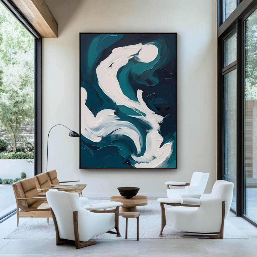 Abstract Canvas Wall Art - Ethereal Convergence - Hues Art Lab