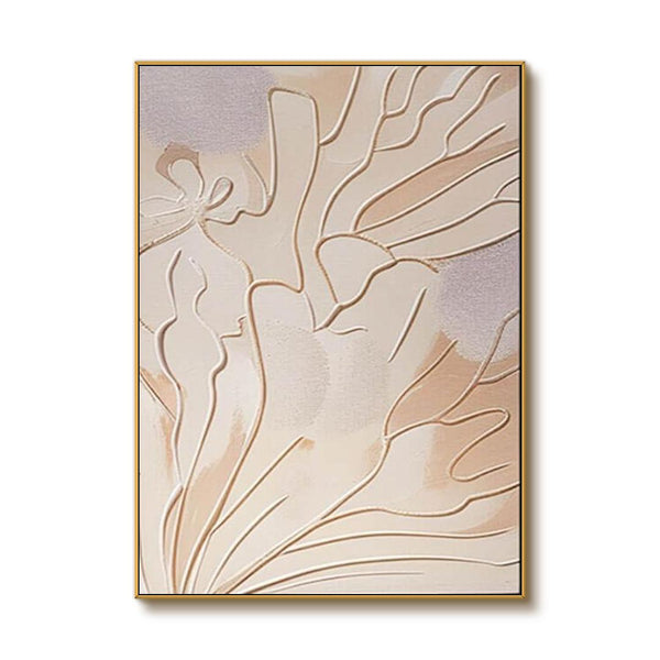 Ethereal Flowers - Large Minimalist Abstract Wall Art Painting - Hues Art Lab