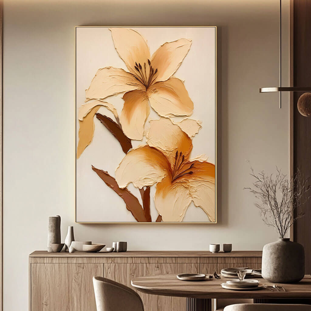 Modern Flower Art Painting - Expressive Floral - Hues Art Lab