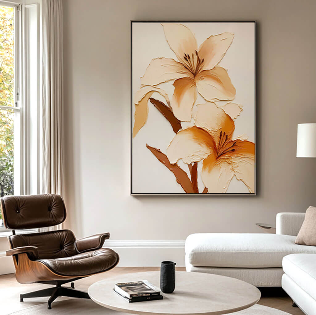 Modern Flower Art Painting - Expressive Floral - Hues Art Lab