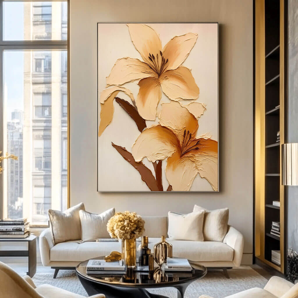 Modern Flower Art Painting - Expressive Floral - Hues Art Lab