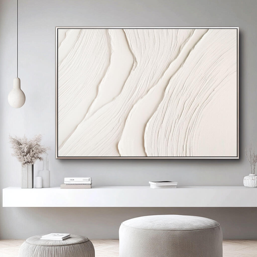 Textured Minimalist Wall Art Painting - Fade Out - Hues Art Lab