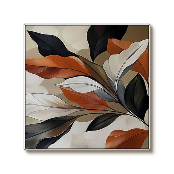 Modern Botanical Canvas Art Painting - Fall Palette - Hues Art Lab