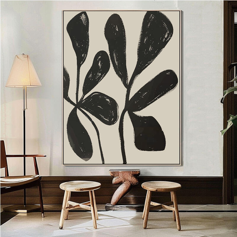 Modern Abstract Wall Art Painting - Fantastical Botanical I - Hues Art Lab