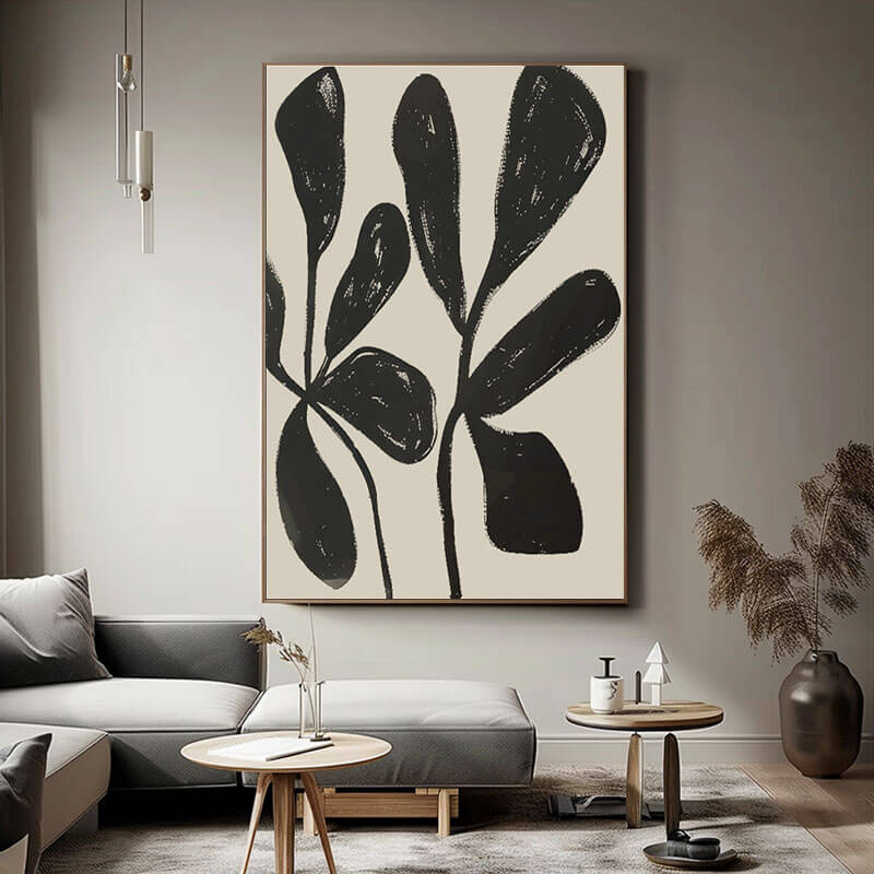 Modern Abstract Wall Art Painting - Fantastical Botanical I - Hues Art Lab