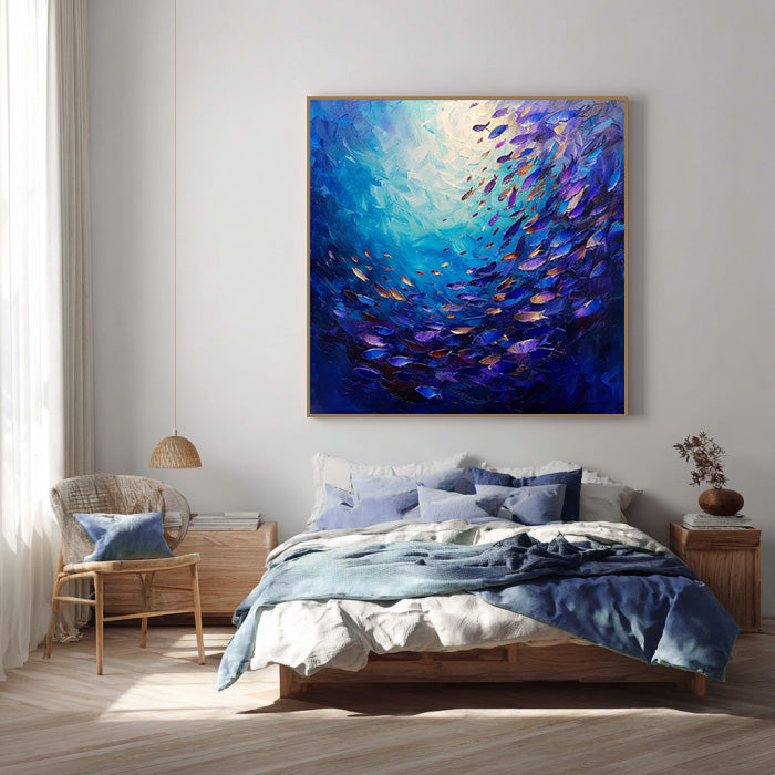 Fish Swirl gallery view of deep sea fish canvas art