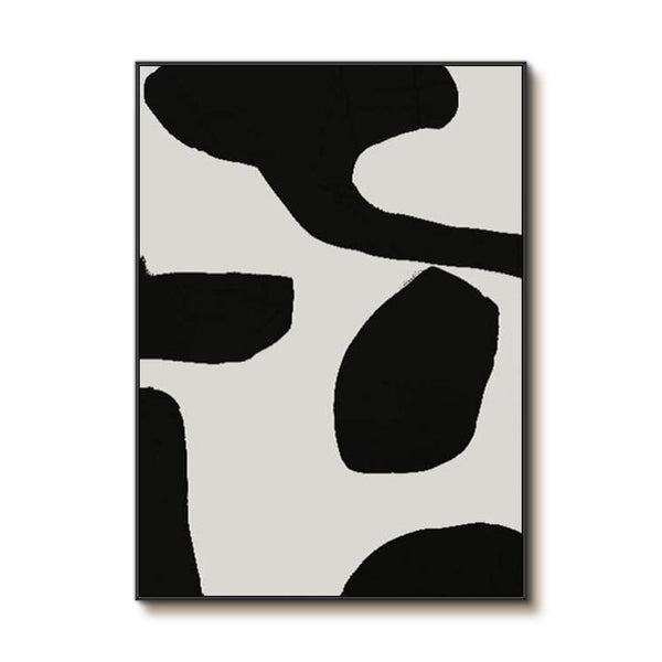 Black and White Abstract Art Painting - Float - Hues Art Lab