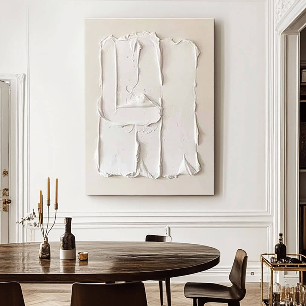 Minimalist Textured Wall Art Painting - Floating Strokes - Huesartlab