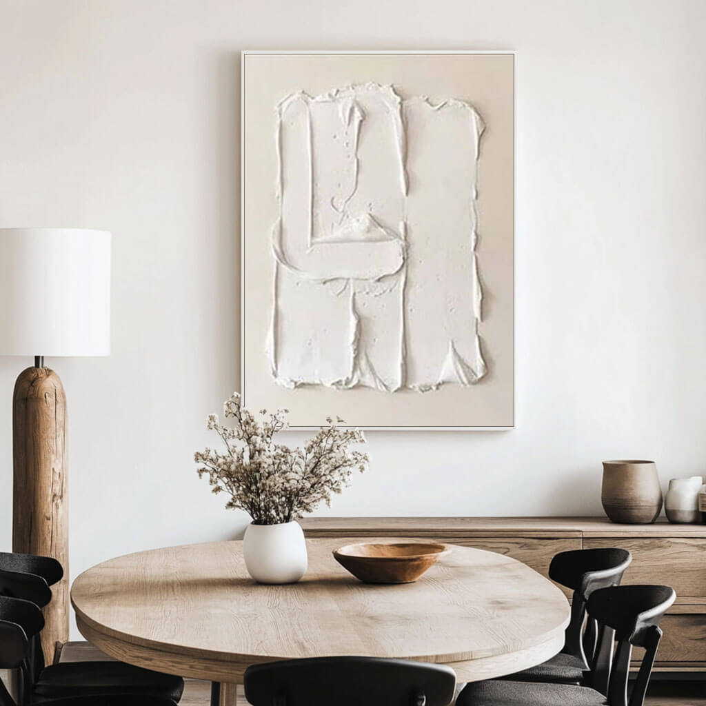 Minimalist Textured Wall Art Painting - Floating Strokes - Huesartlab