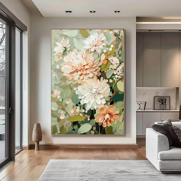 Colorful Textured Abstract Wall Art - Flourish of Spring - Hues Art Lab