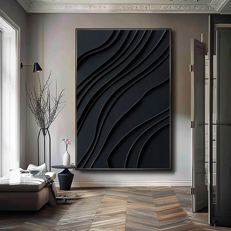 Abstract Minimalist Wall Art Painting - Flow - Hues Art Lab