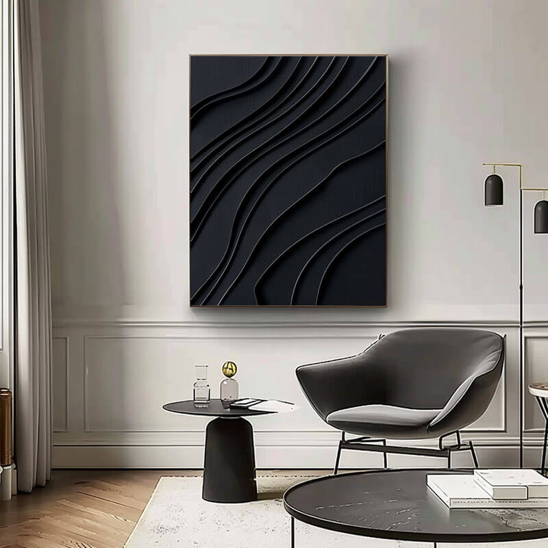 Abstract Minimalist Wall Art Painting - Flow - Hues Art Lab