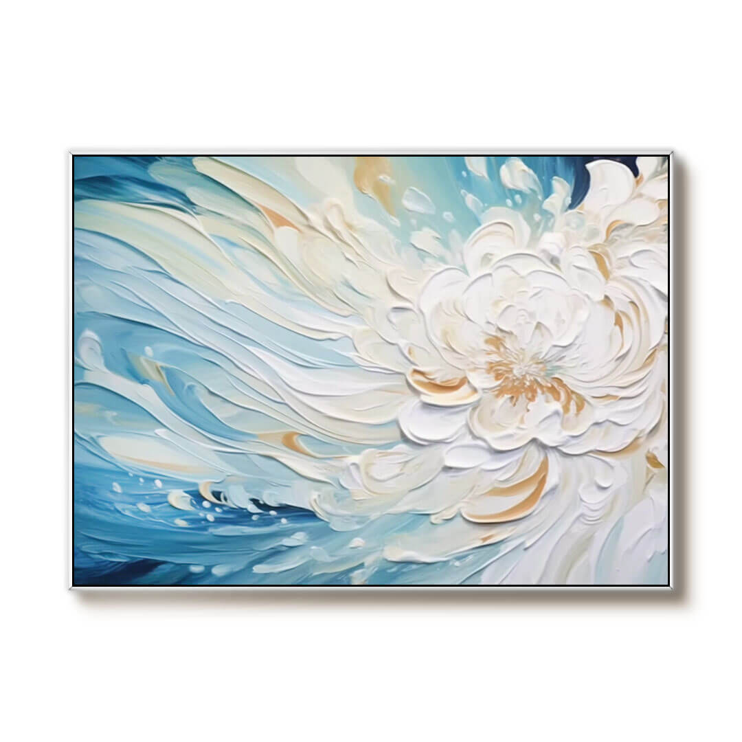 Abstract Wall Art Painting - Flowing Flowers - Hues Art Lab