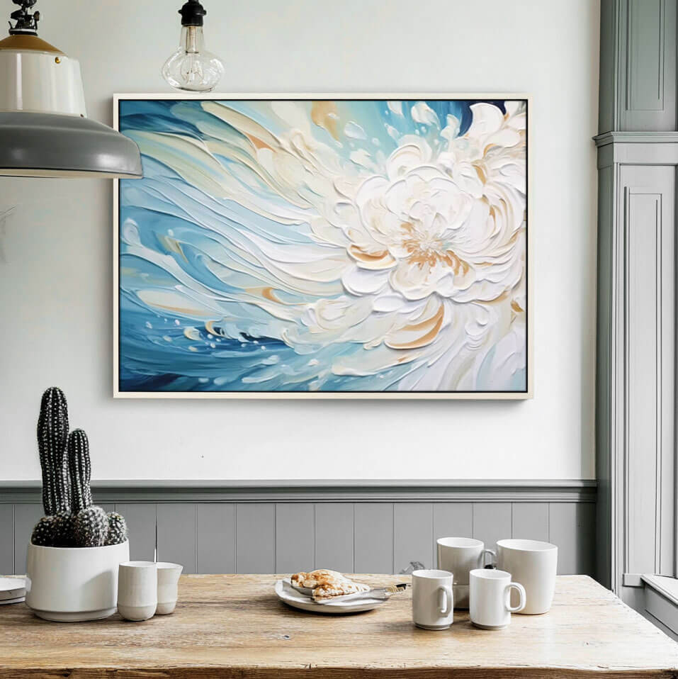 Abstract Wall Art Painting - Flowing Flowers - Hues Art Lab