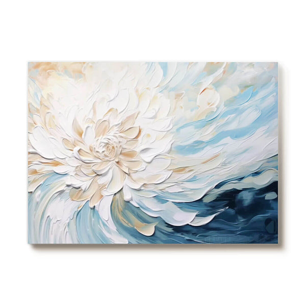 Abstract Wall Art Painting - Flowing Flowers I - Hues Art Lab