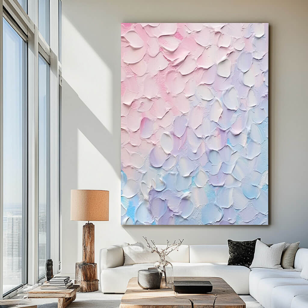 Colorful Abstract Art on Canvas - Fluid Petals - Hues Art Lab