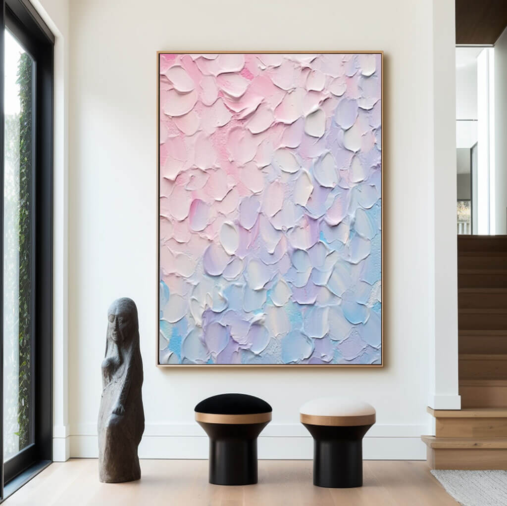 Colorful Abstract Art on Canvas - Fluid Petals - Hues Art Lab