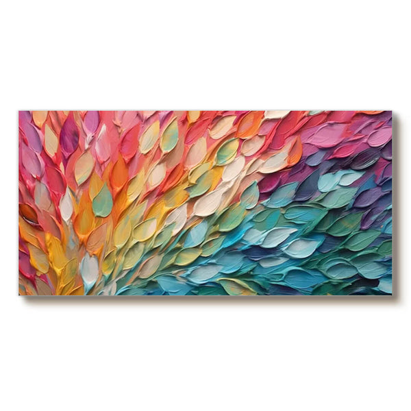 Colorful Abstract Art on Canvas - Fluid Petals I - Hues Art Lab