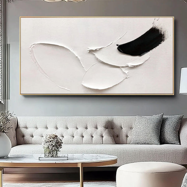 Textured Abstract Minimalist Panoramic Wall Art - Following - Hues Art Lab