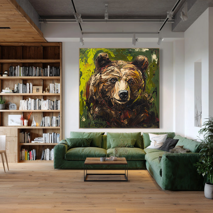 Forest Guardian hand painted artwork with woodland guardian presence