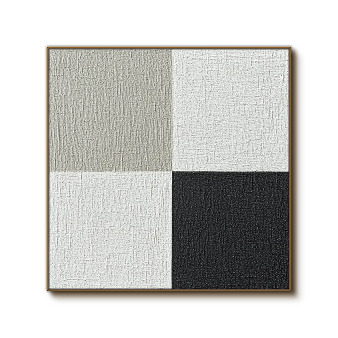 Modern Minimalist Wall Art - Four Squares - Hues Art Lab