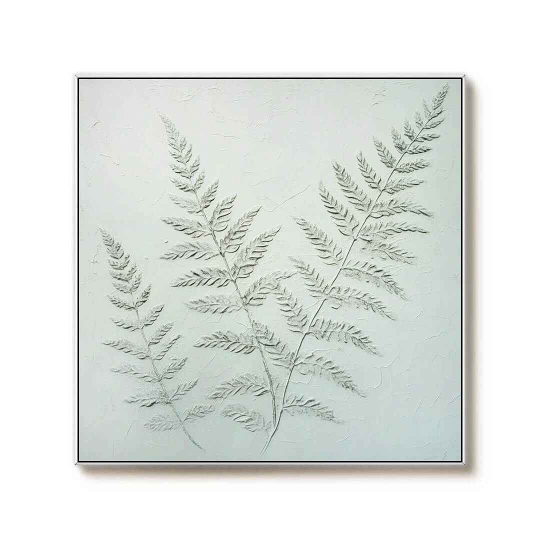 Textured Botanicals Canvas Art Painting - Fronds Impression - Hues Art Lab