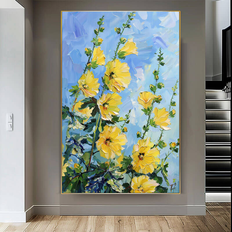 Abstract Canvas Art - Garden in Bloom - Hues Art Lab