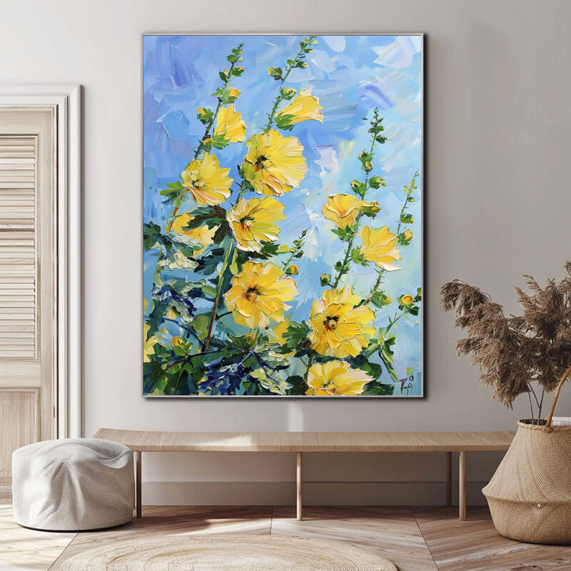 Abstract Canvas Art - Garden in Bloom - Hues Art Lab