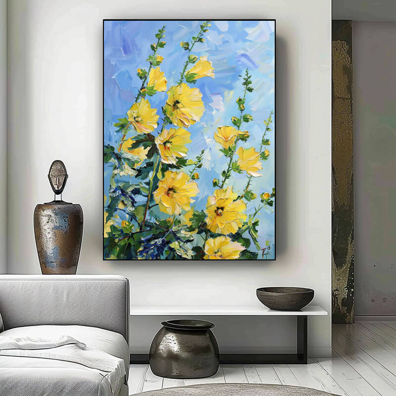 Abstract Canvas Art - Garden in Bloom - Hues Art Lab