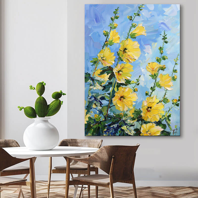 Abstract Canvas Art - Garden in Bloom - Hues Art Lab