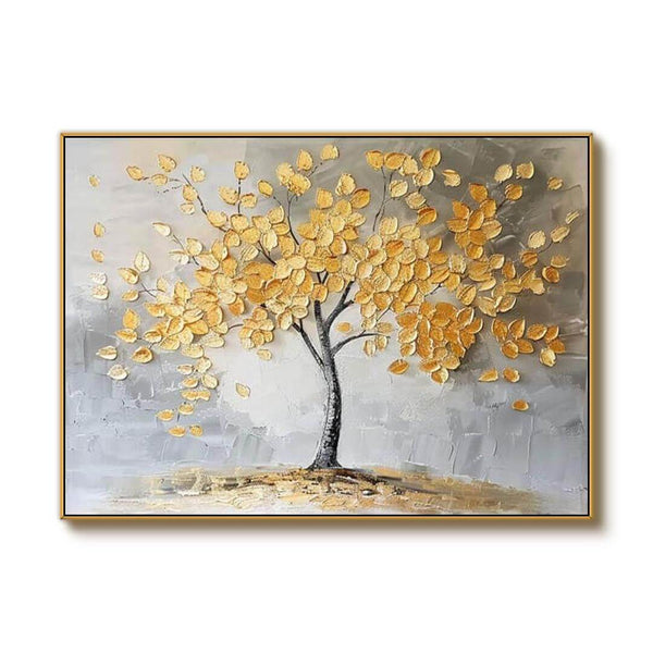 Large Textured Landscape Wall Art Painting - Golden Hour - Hues Art Lab