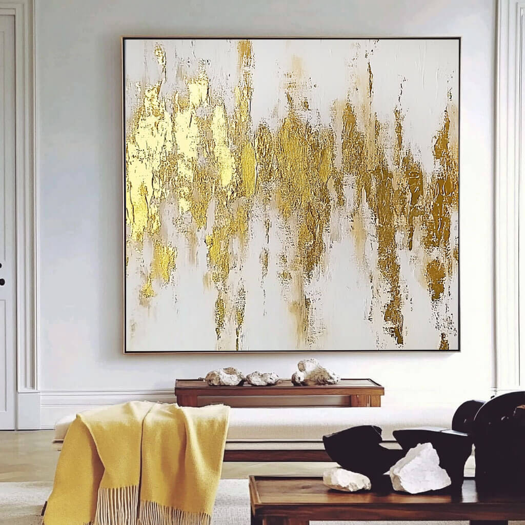 Golden Hues | Contemporary Abstract Wall Decor for Stylish Spaces - Golden Hour - Hues Art Lab